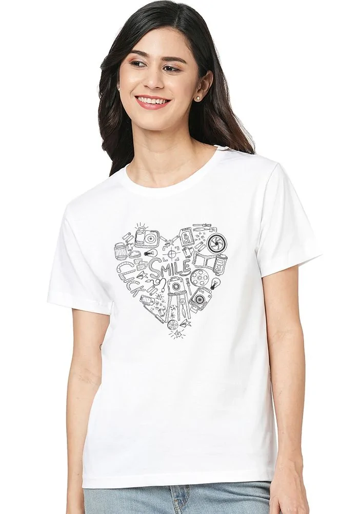 Smile Click Doodle Women's Tshirt