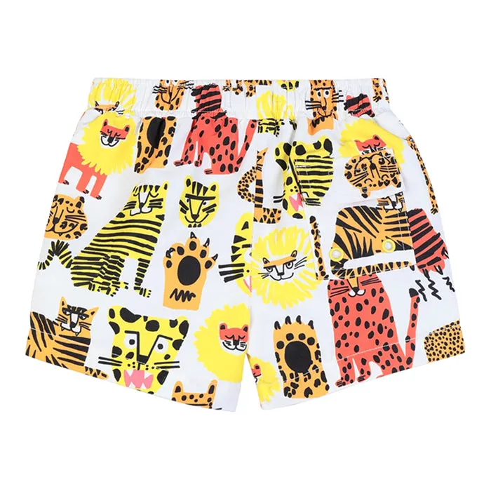 Stella McCartney Baby Swim Shorts Wild Cats Print Multicolour