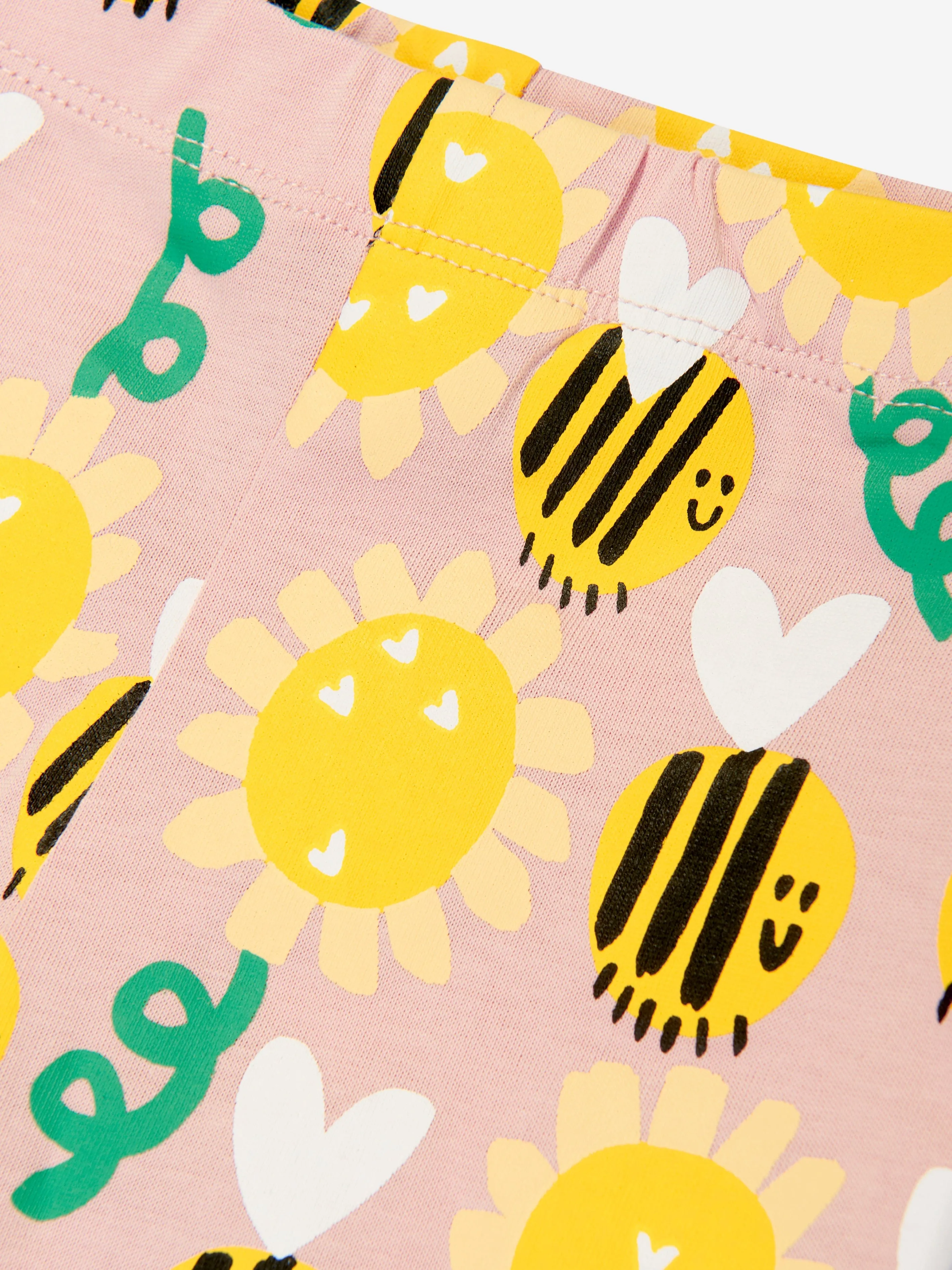 Stella McCartney Pink Bee Leggings for Baby Girls