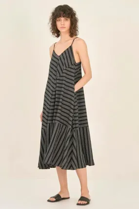 Stripped Knee-Length Dress