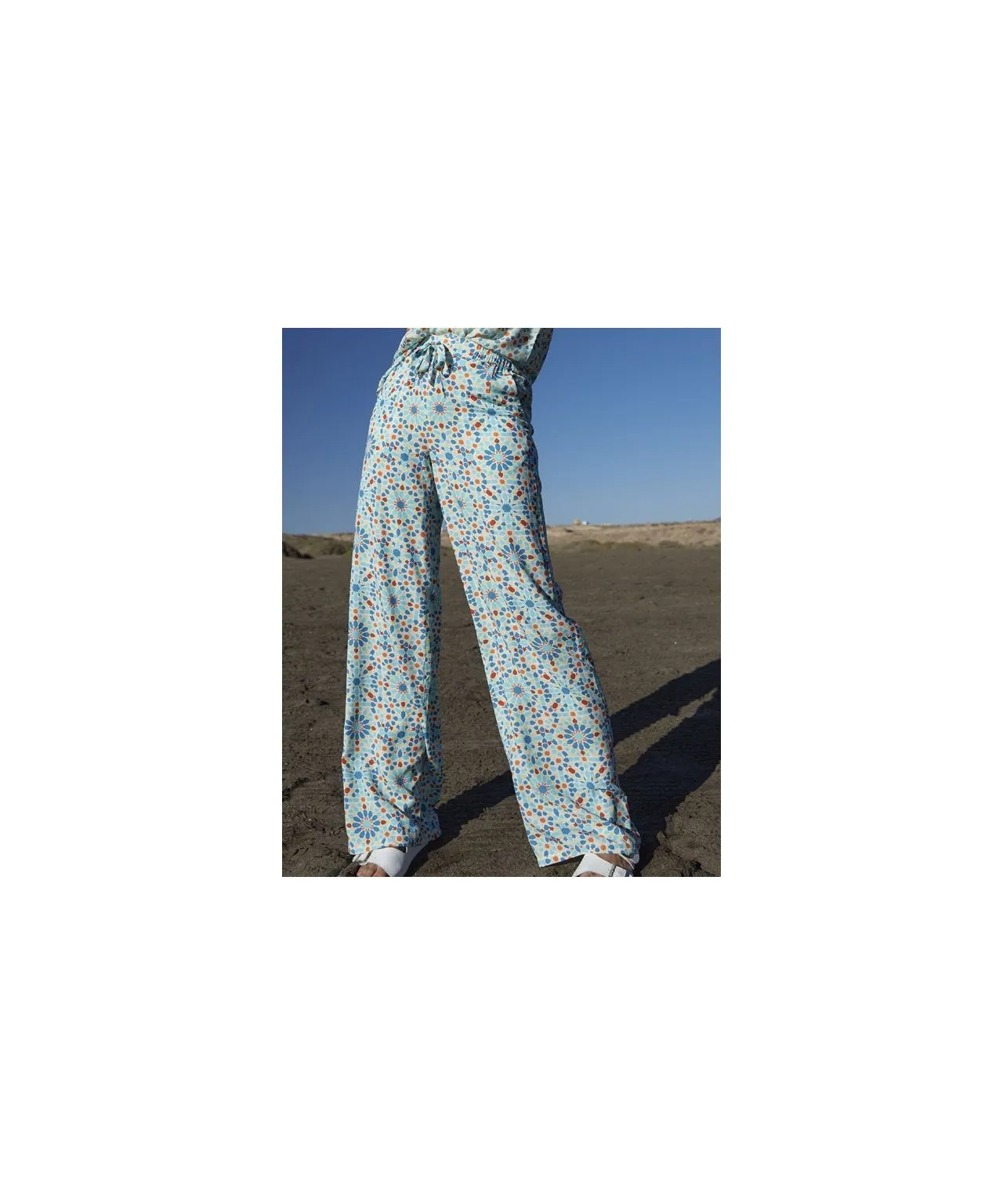 Stylish Patterned Palazzo Trousers