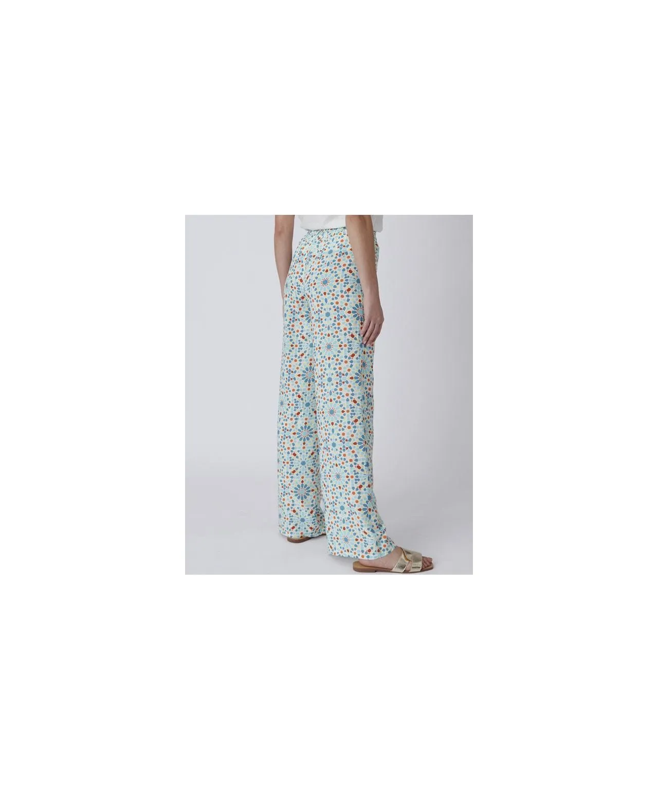 Stylish Patterned Palazzo Trousers