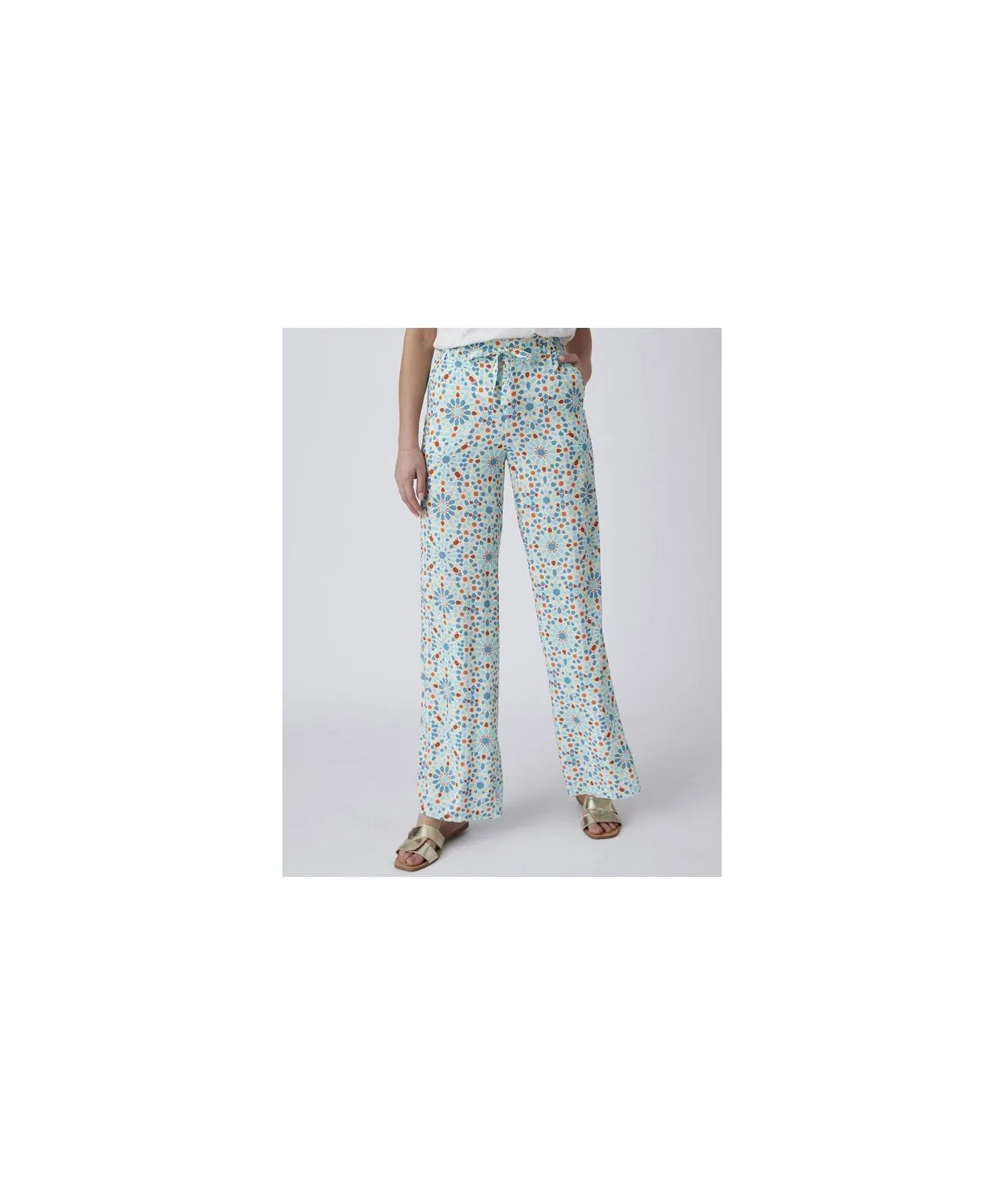 Stylish Patterned Palazzo Trousers