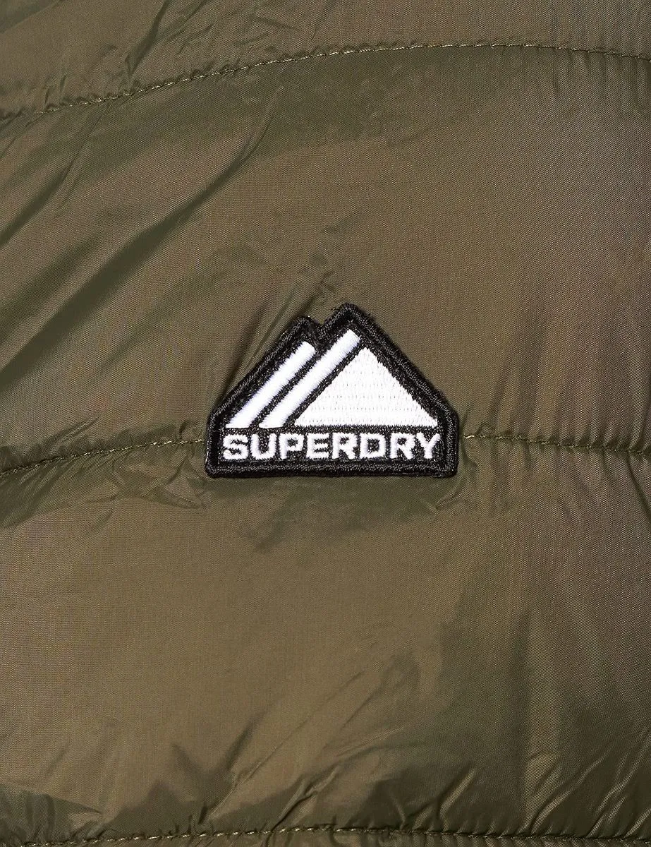 Dark Moss Superdry Classic Fuji Puffer Jacket