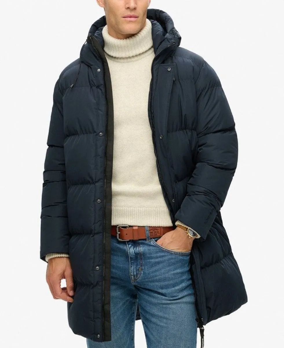 Superdry Hooded Puffer Jacket in Eclipse Navy