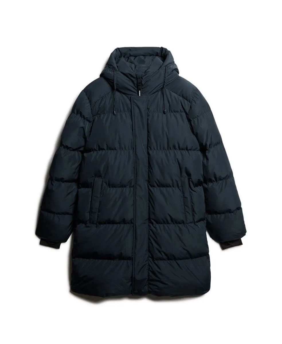 Superdry Hooded Puffer Jacket in Eclipse Navy