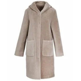 Taupe wool coat for women - Oakwood 63747