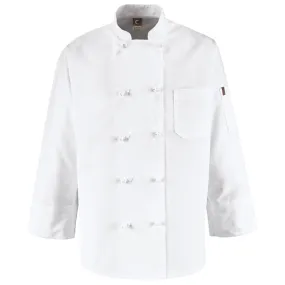 Ten Button White Chef Coat Style 0421 - Knot Fastening