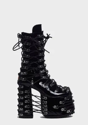 Trapped In Despair Platform Boots-