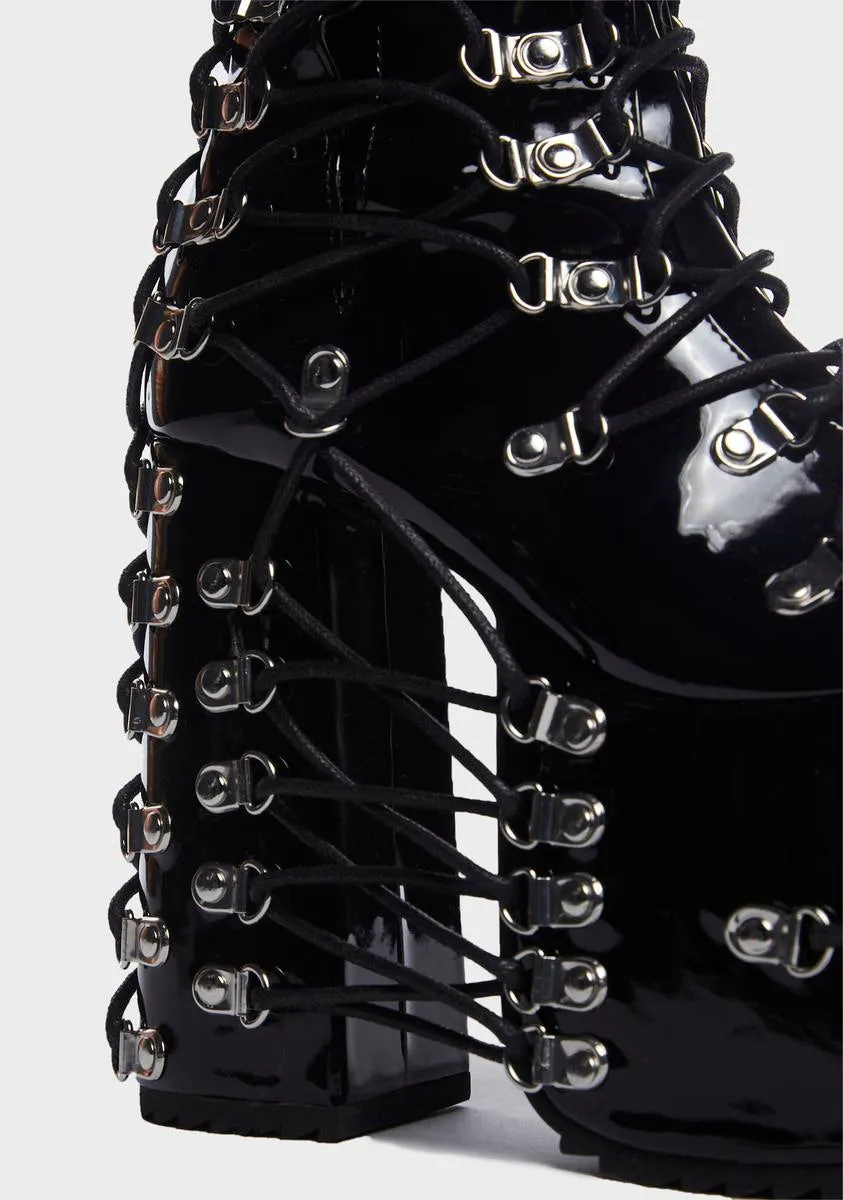 Trapped In Despair Platform Boots-