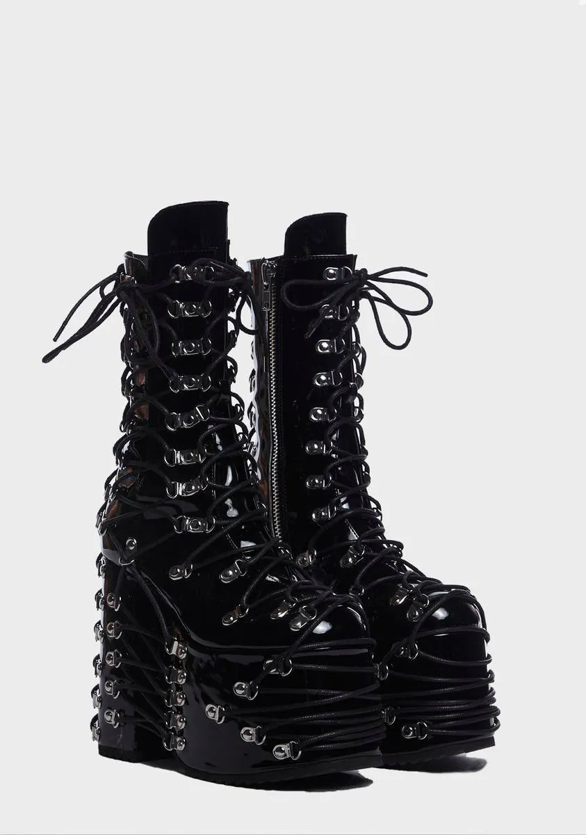 Trapped In Despair Platform Boots-