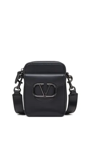 Black Valentino V Logo Cross Body Bag