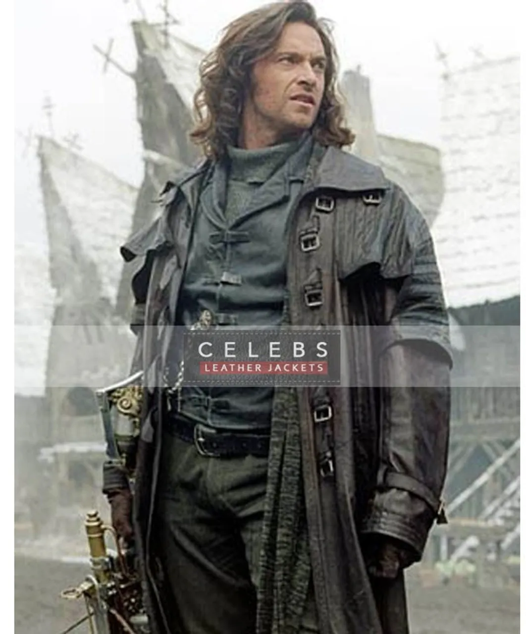 Van Helsing Long Leather Coat Worn by Hugh Jackman