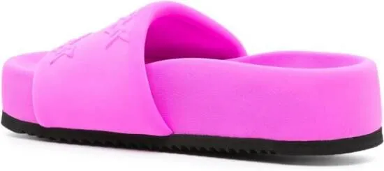 Vic Matie Logo-Embossed Padded Sandals Pink