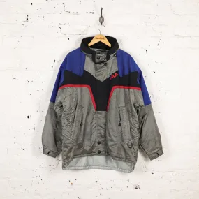 Vintage 1990s Ski Jacket in Grey Extra Large