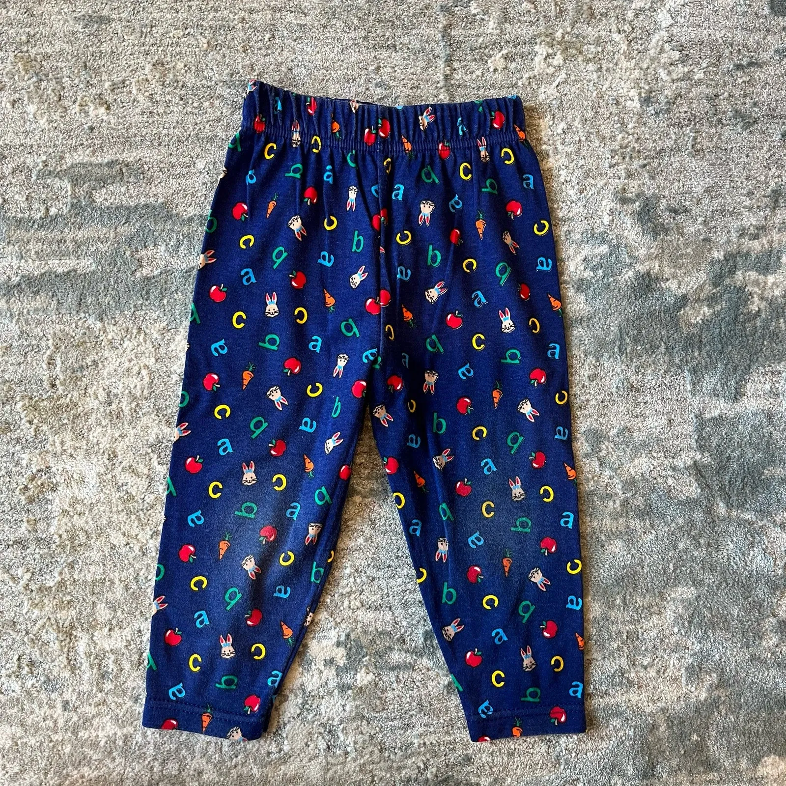 Vintage Healthtex Blue Alphabet Bunny Leggings 24 Months -> Retro Healthtex Blue Bunny Alphabet Leggings 24M