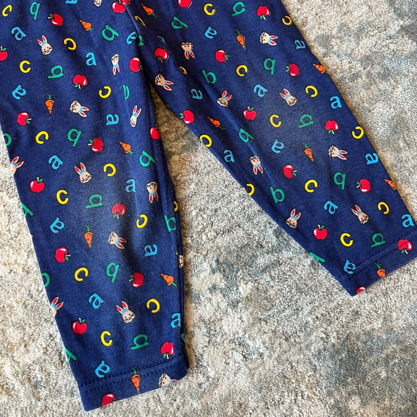 Vintage Healthtex Blue Alphabet Bunny Leggings 24 Months -> Retro Healthtex Blue Bunny Alphabet Leggings 24M