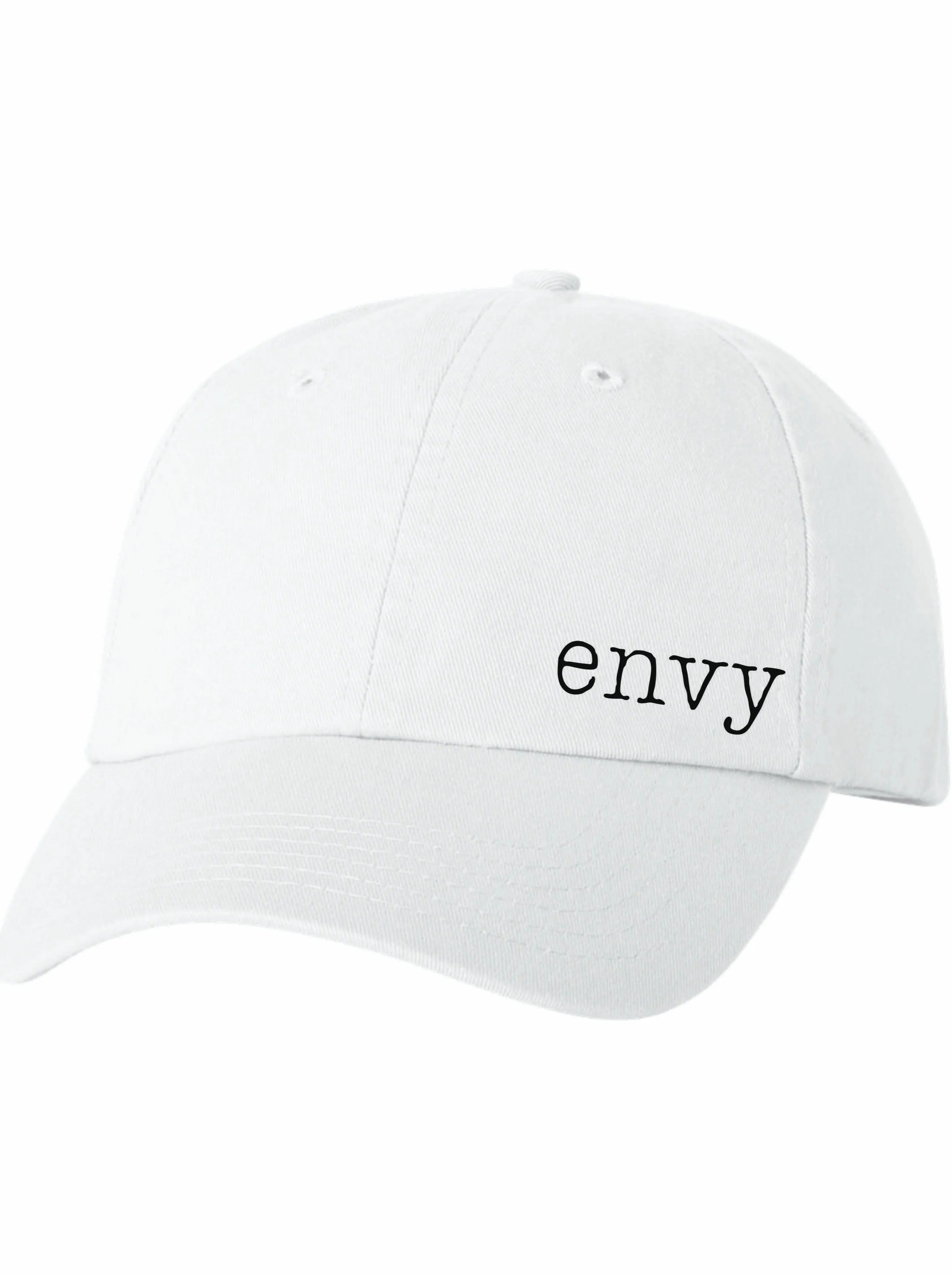 White Embroidered Baseball Hat