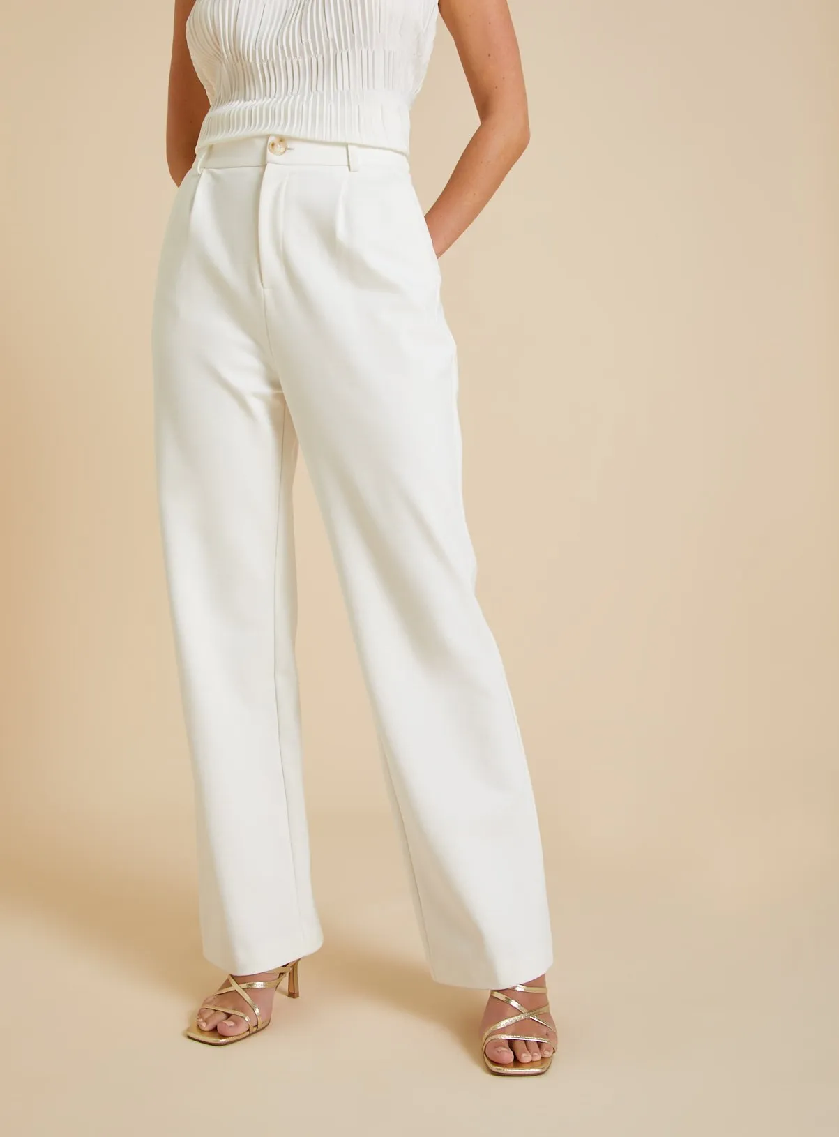 White Smart Trousers