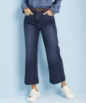 Denim Trousers with Wide-leg Style