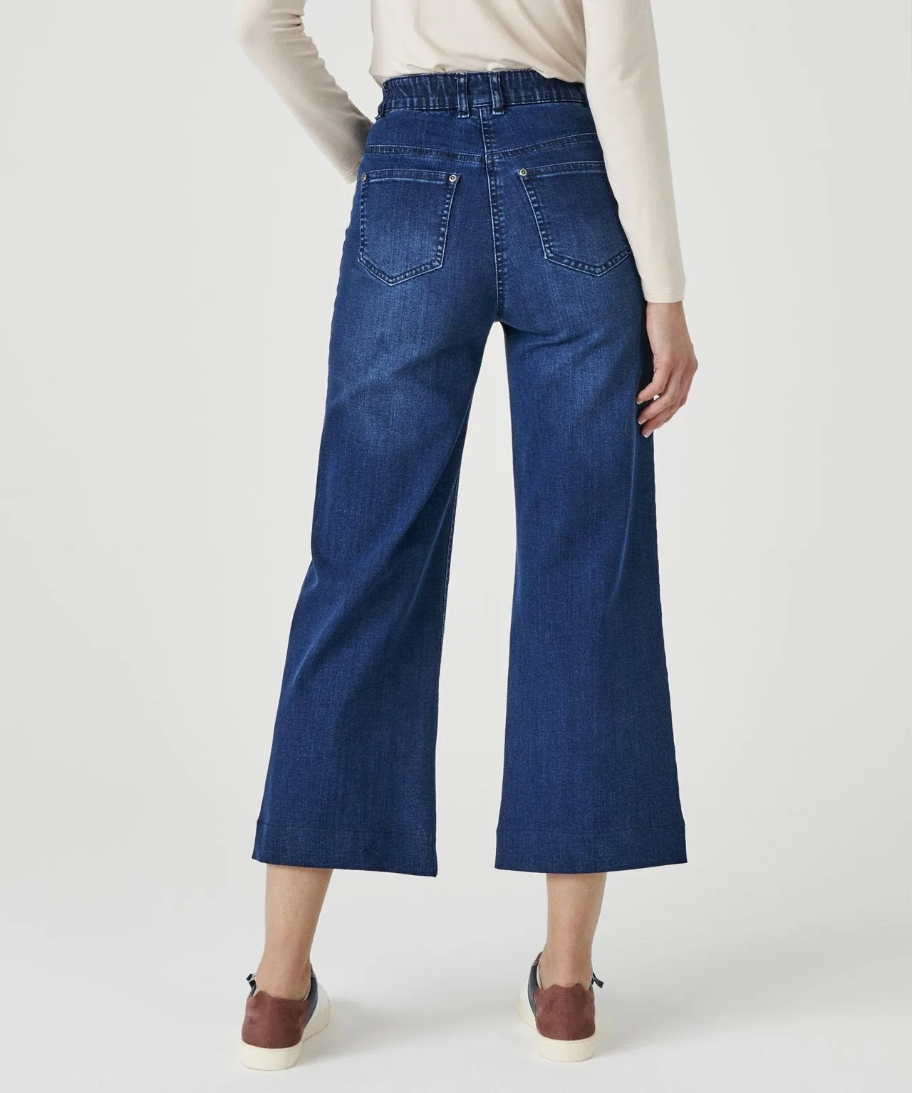 Denim Trousers with Wide-leg Style